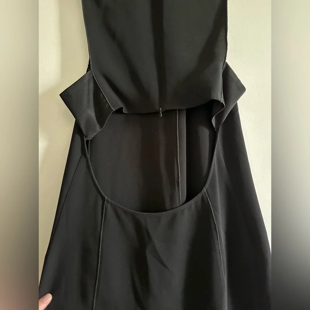 Rag & Bone Black Designer Silk Open Blend Fernanda Cocktail Dress size 8 EUC - Picture 7 of 8